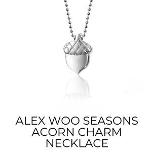 NWT Alex Woo 16” Seasons Acorn charm necklace in sterling silver